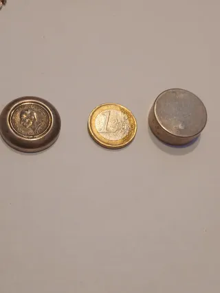 Pastillero antiguo Alfonso XIII 50 céntimos plata