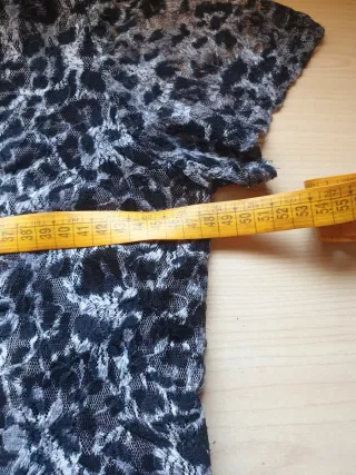 Blusa Top ANTEA Leopardo Gris Negro M/L