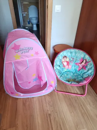 Casita y sillón infantil plegable