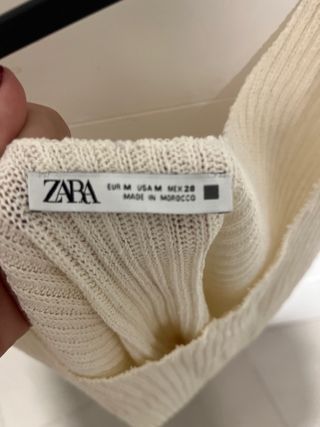 Camiseta tirantes Zara beige