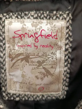 Abrigo tweed gris y negro