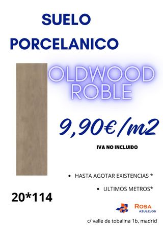 SUELO PORCELANICO OLDWOOD ROBLE 20*114