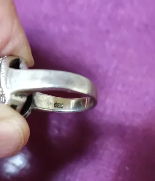 Anillo Plata Ley Marquesitas Rubí Esmeralda