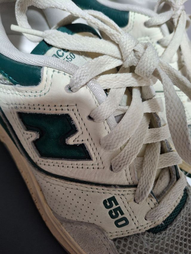 Zapatillas New Balance 550 Verde y Blanco