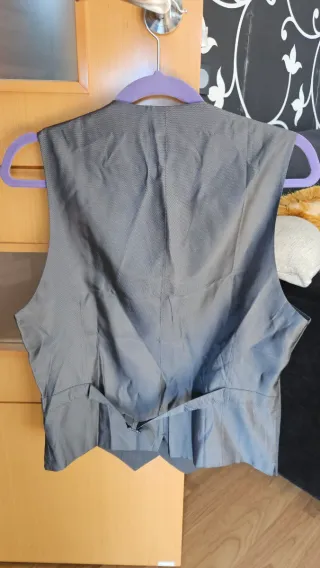 Chaleco traje Mango T46 Gris