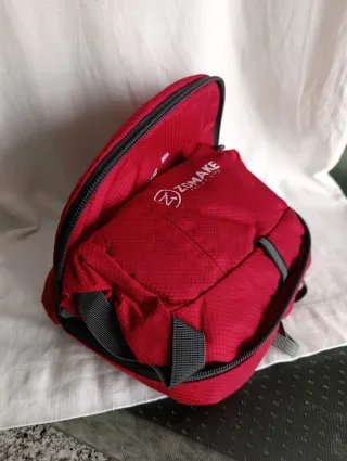 Mochila plegable 35L roja y gris