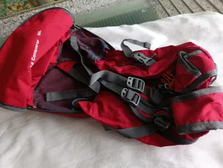 Mochila plegable 35L roja y gris