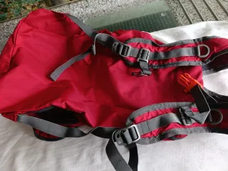 Mochila plegable 35L roja y gris