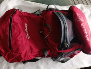 Mochila plegable 35L roja y gris