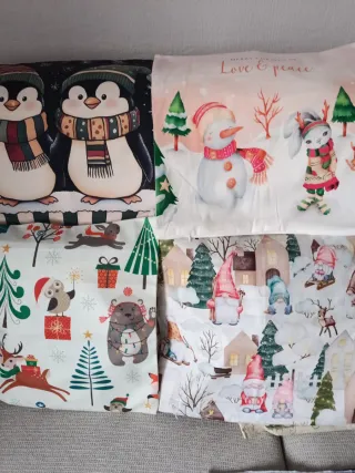 4 Fodere per Cuscino di Natale