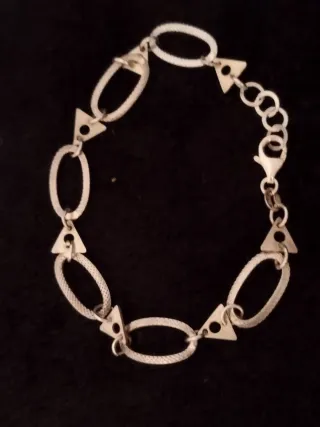 Pulsera de plata con eslabones ovalados