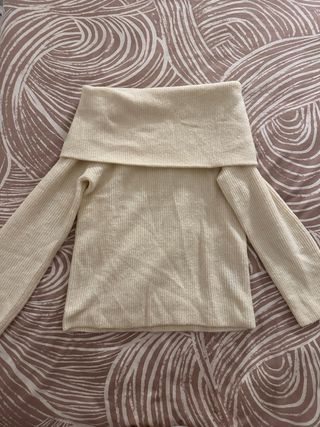 Jersey Beige Hombros Descubiertos