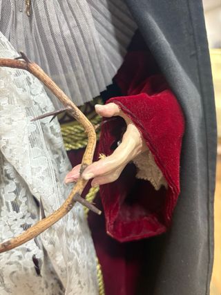 Virgen Barro Policromada 65cm