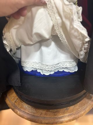 Virgen Barro Policromada 65cm