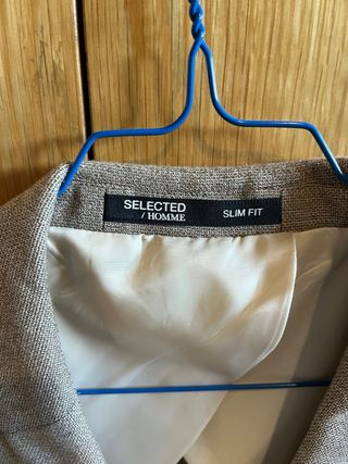 Americana Selected Beige Talla L Hombre