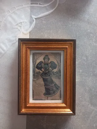 Decorazione murale con bambine stile vintage