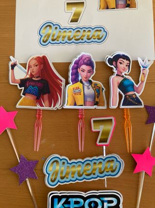 Topper K-POP Demon Hunters para tartas
