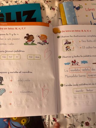 varios libros de 1º primaria inglés y castellano