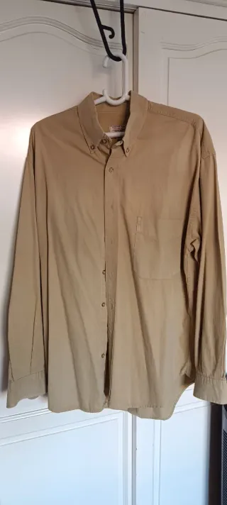 Camisa Aberdeen Beige Manga Larga