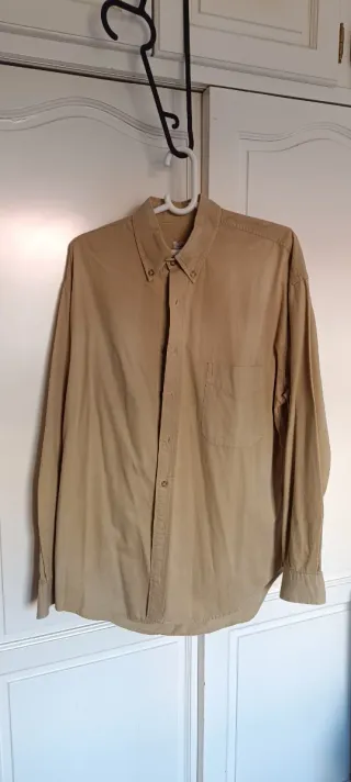 Camisa Aberdeen Beige Manga Larga