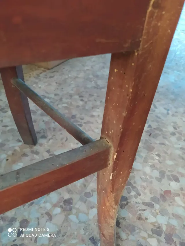 6 sedie in legno con seduta impagliata – rustiche