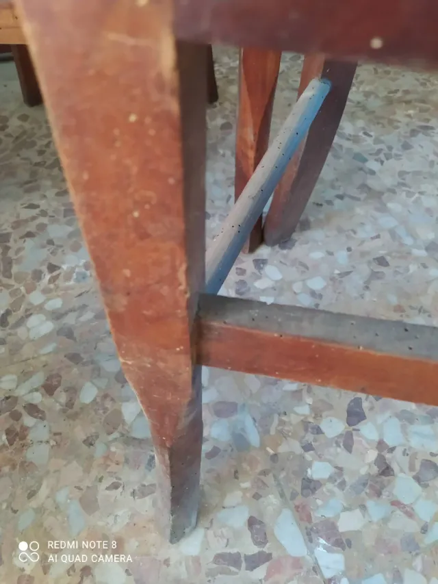 6 sedie in legno con seduta impagliata – rustiche