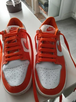 Zapatillas Nike Mujer Naranja y Blanco