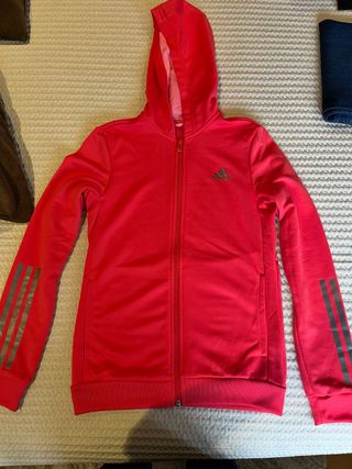 Chaqueta Adidas Fucsia y Gris