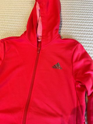 Chaqueta Adidas Fucsia y Gris