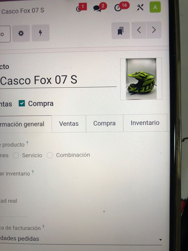 Casco Motocross Fox 07 S