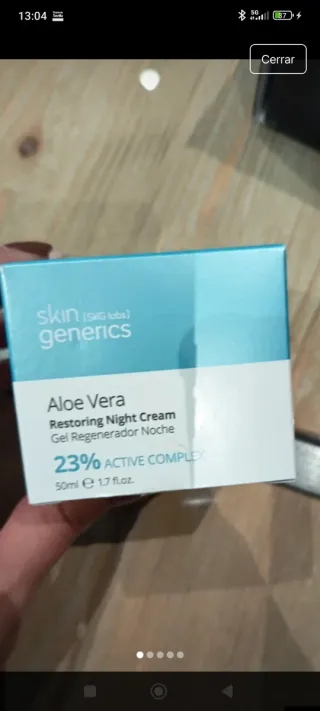 Crema Noche Aloe Vera Skin Generics
