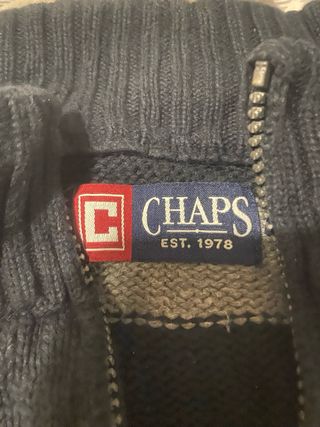 Suéter Chaps Rayas Cremallera Corta