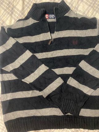 Suéter Chaps Rayas Cremallera Corta