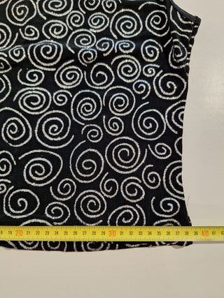 Top fiesta negro mujer purpurina plateado