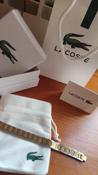 Pulsera Lacoste Plata y Oro