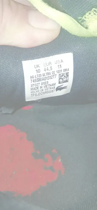 Zapatillas Lacoste Verde y Amarillo