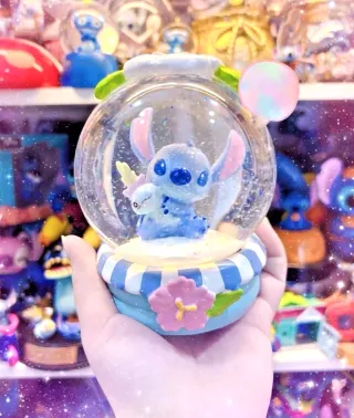 STITCH MINISO DISNEY Bola Cristal Brillante NUEVO!