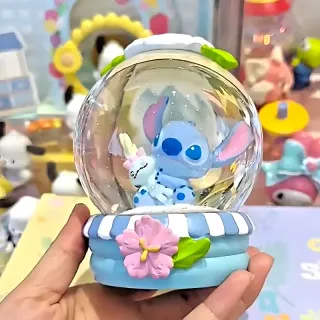 STITCH MINISO DISNEY Bola Cristal Brillante NUEVO!