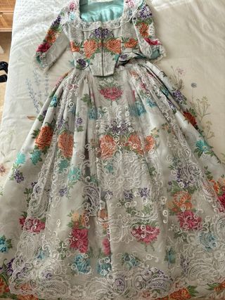 Vestido de fallera niña/adolescente ancho falda 74