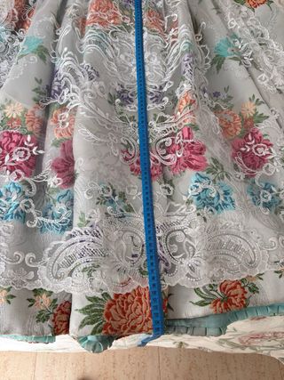 Vestido de fallera niña/adolescente ancho falda 74