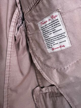 Americana caballero de algodón beige.