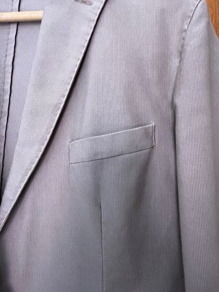 Americana caballero de algodón beige.