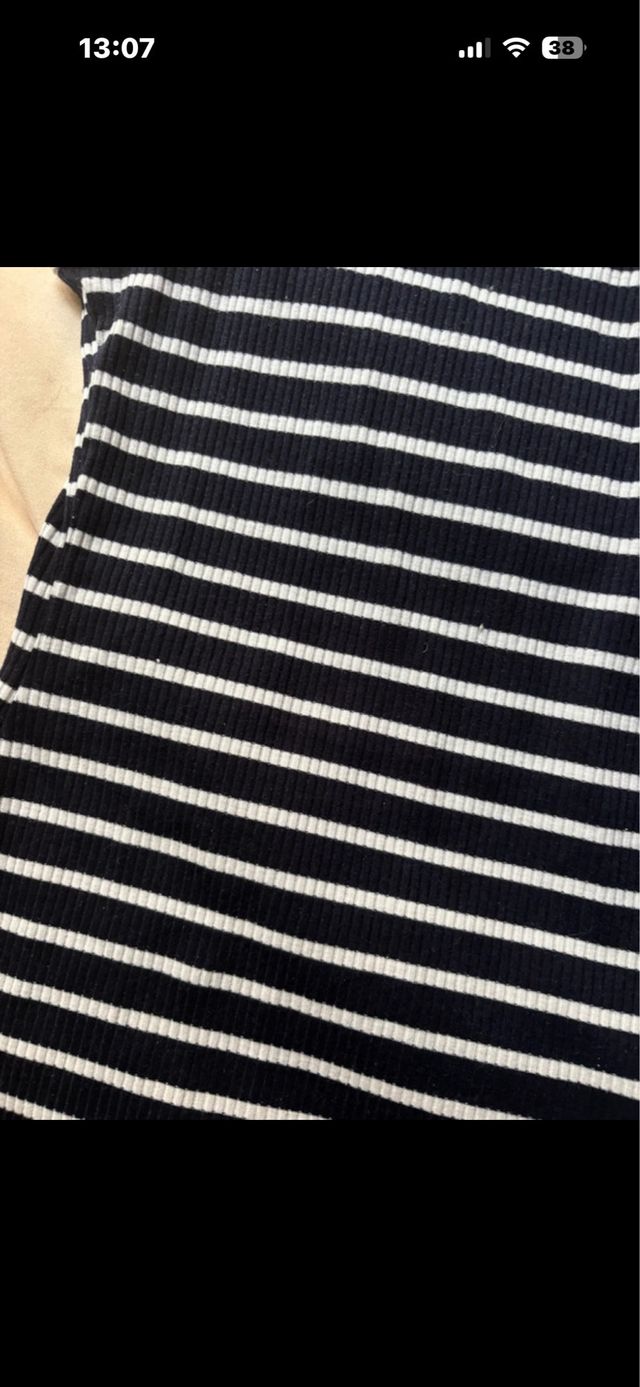 Vestido SHEIN Petite XS Rayas Azul Blanco