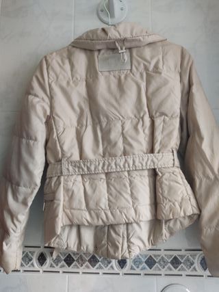 Parka impermeable beige