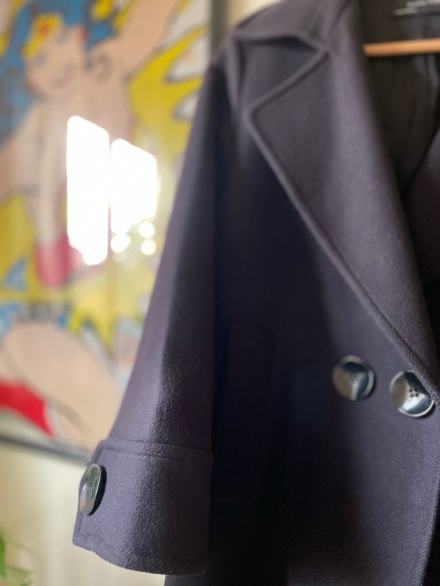 Abrigo Lana Zara Azul Marino