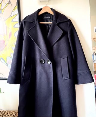 Abrigo Lana Zara Azul Marino