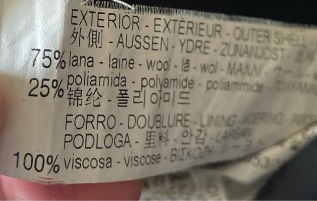 Abrigo Lana Zara Azul Marino