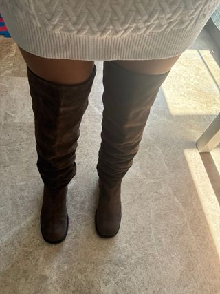 Botas de piel marrón talla 39