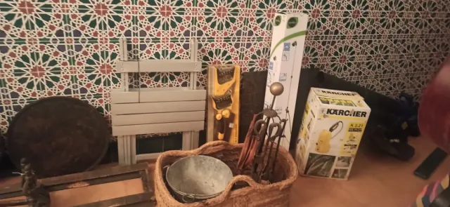 Cesta multiusos ideal para leña, cojines...