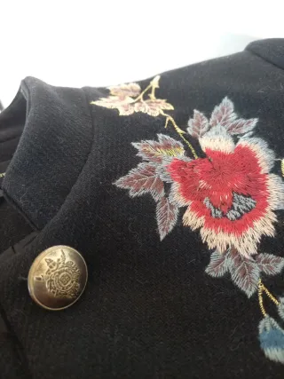 Cappotto Zara ricamato Tg XS